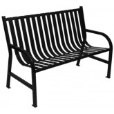 WITT Oakley Collection 4 foot Outdoor Bench - Black